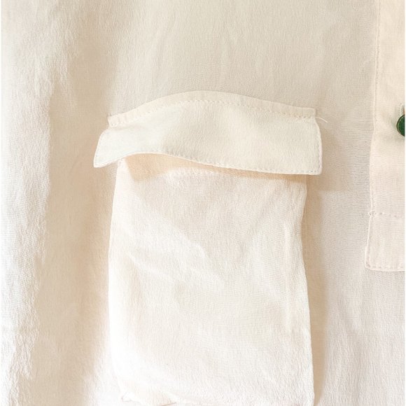 CLUB MONACO CREAM BLOUSE - Picture 5 of 8